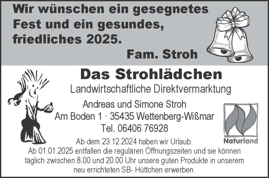 Weihnachtsanzeige 2024